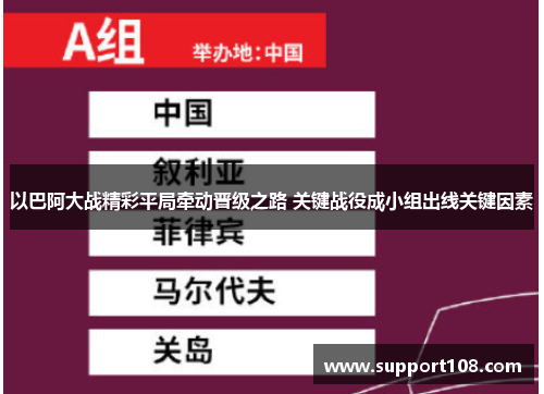 以巴阿大战精彩平局牵动晋级之路 关键战役成小组出线关键因素